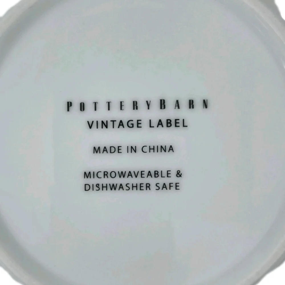 Pottery Barn Vintage Label Cheese Plate – Camembert Supérieur Motif